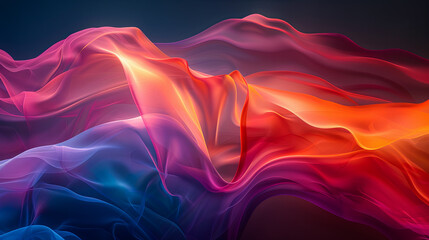 Obraz premium Abstract colorful background, futuristic wavy illustration, 3d rendering.