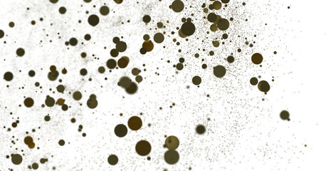 Sparkling Jubilation: Breathtaking 3D Illustration of Sparkling gold Confetti Celebration