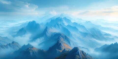 Majestic Dawn: A High Mountain's Embrace