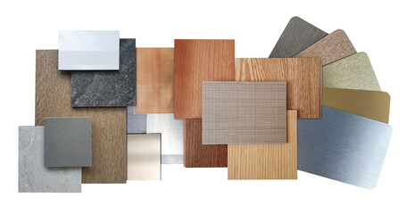 combination of multi colors of wooden veneer, stainless metallic, stone cramic tile, laminated...