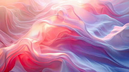 Fototapeta premium abstract background of colorful silk or satin wavy folds. 3d render illustration