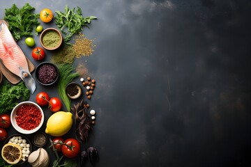 Bright and Minimalist Culinary Studio A Top View of an Organized Food Photography Setup