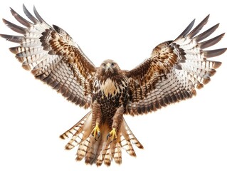 Fototapeta premium Wild hawk animal isolated on white background