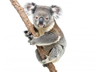 Naklejka premium Wild koala animal isolated on white background