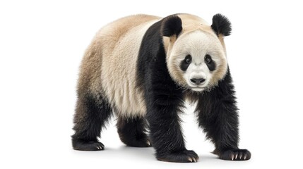 Fototapeta premium Wild panda animal isolated on white background