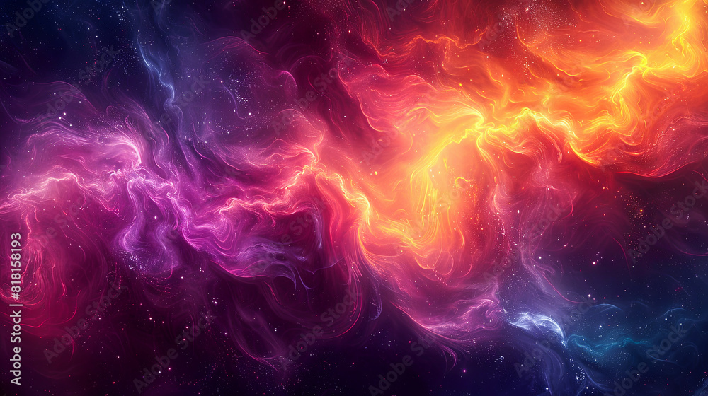 Wall mural abstract colorful background. fantasy fractal texture. digital art. 3d rendering.
