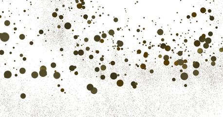 Sparkling Jubilation: Breathtaking 3D Illustration of Sparkling gold Confetti Celebration in PNG 3D