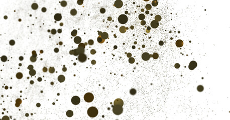 Enchanting Delight: Spectacular 3D Illustration Showcasing Enchanting gold Confetti