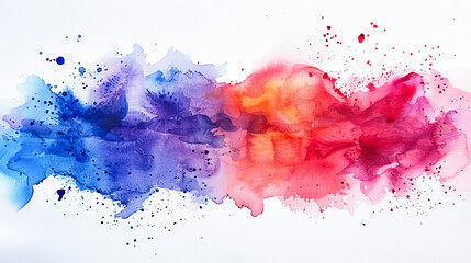 Abstract colorful watercolor hand paint on white background. Watercolor background