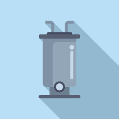 Obraz premium Digital illustration of a modern trash can icon in a minimalist style, with shadow effect