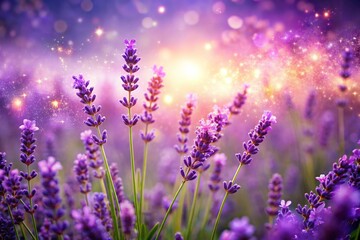 Fototapeta premium lavender flowers on a purple background