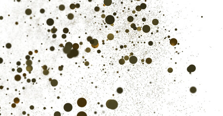 Enchanting Delight: Spectacular 3D Illustration Showcasing Enchanting gold Confetti