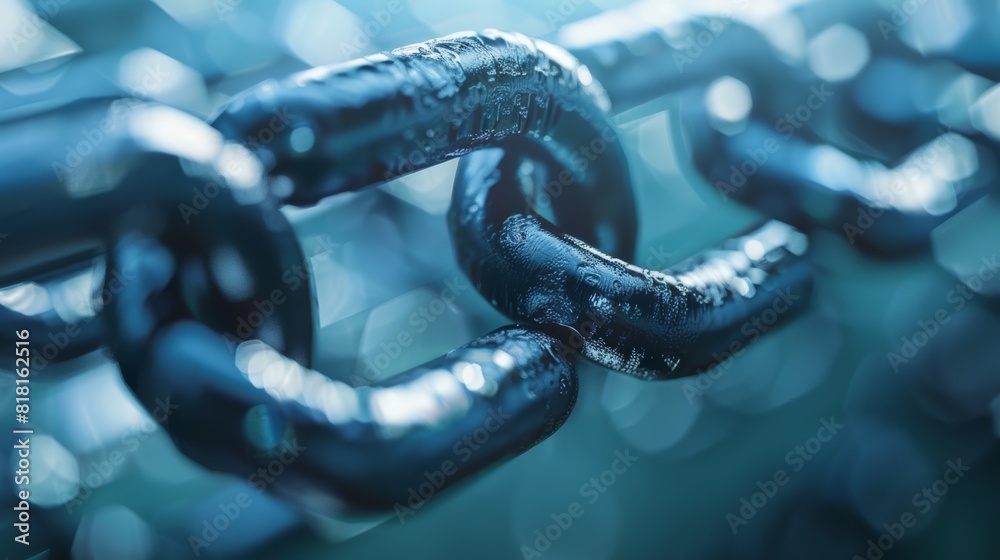 Aufkleber An abstract representation of blockchain's decentralized nature, emphasizing its resistance to censorship and manipulation.