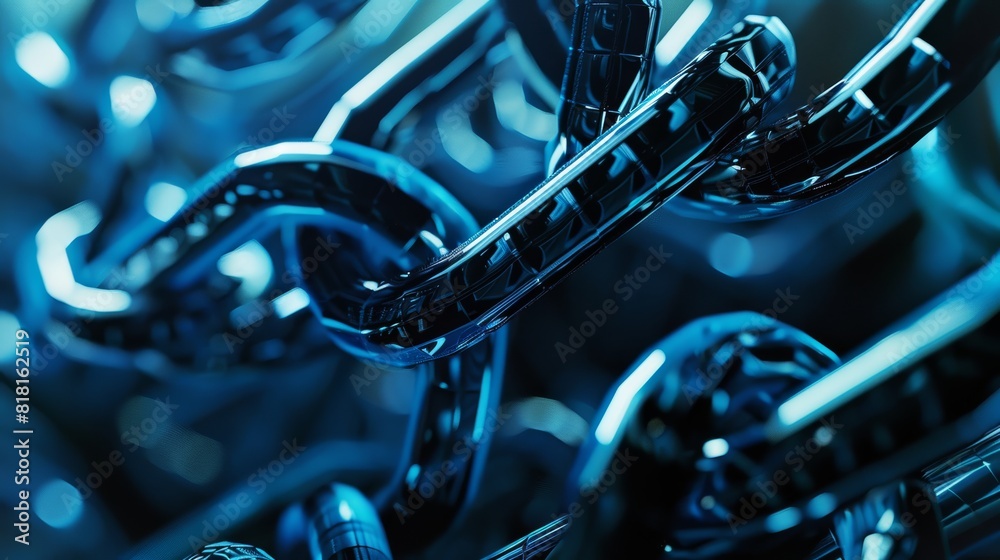 Poster An abstract representation of blockchain's decentralized nature, emphasizing its resistance to censorship and manipulation.