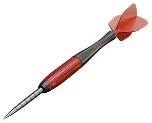 Dart. Isolated. Transparent background. 3D Rendering.