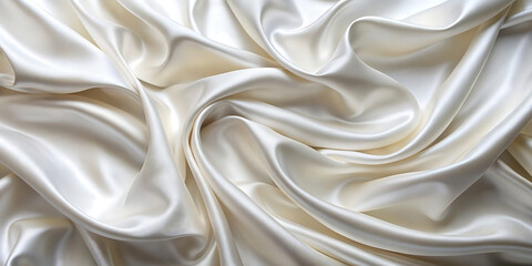 Obraz premium white silk fabric background