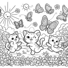 Adorable Animal Coloring Page Fun and Educational Activity for Kids  Microstock Illustration