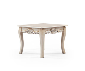 classic coffee table isolated on white background .