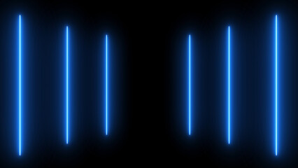 Simple in-and-out neon glowing line animation. Techno night club sparky spectrum same color generated sunbeam bg. Stripes moving energy burst cyber trendy marketing music.