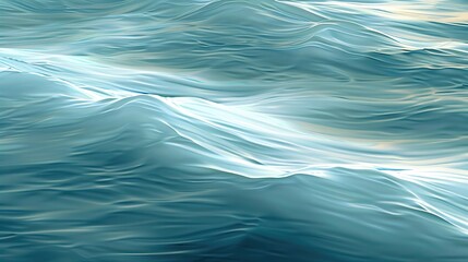 A looping motion graphic background of calming ocean waves, with subtle light reflections and gentle movement