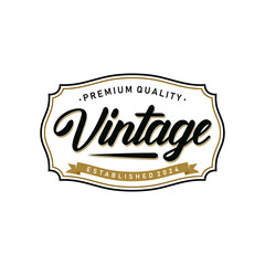 Elegant Vintage Retro Badge Label Emblem Logo design inspiration