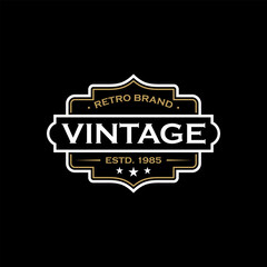 Classic Vintage Retro Label Badge Logo Vector Template