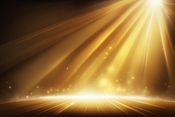 golden light rays scenic background.