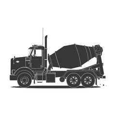 silhouette concrete mixer truck black color only