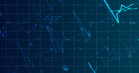 EKG ECG Cardiogram moving healthcare medical bg. Health innovation concept with hexagons biotechnology and chemistry molecules bg. Pharmacy DNA presentation infographic medicine drugs nurse aid.