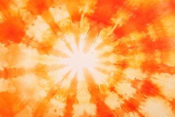 Watercolor orange Tie Dye background. Generative AI