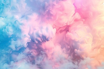 Fototapeta premium Pink and blue hues mix together in a cloud-like abstract texture, giving a dreamy feel