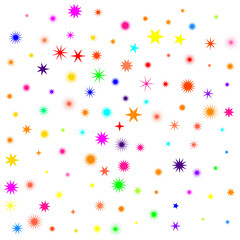 An isolated abstract cosmic star burst shape pattern background image design element.