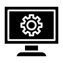 Monitor Glyph Icon Design