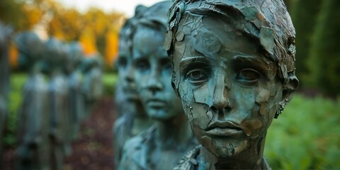 A memorial dedicated to children affected by conflict
