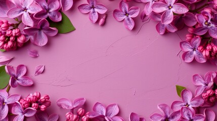  A pink background filled with clusters of pink flowers, leaving ample space atop for text inscription