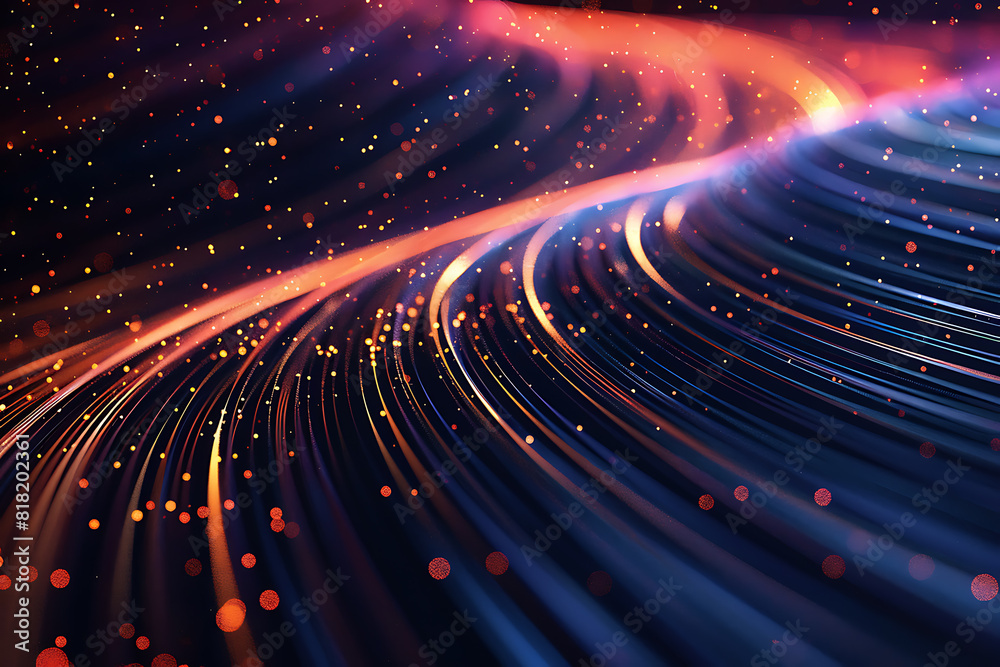 Poster abstract background of smooth lines. big data visualization.