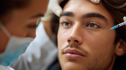 Botox in aesthetic medicine, specifically for a male client. 