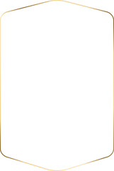 Gold Thin Frame Minimalistic Aesthetic line shape door or window. 