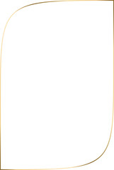 Gold Thin Arch Frame Minimalistic Aesthetic line shape door or window. 