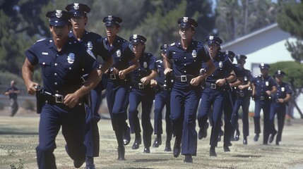 Police Academy Training: At the police academy, recruits undergo rigorous training, learning the skills and techniques needed to maintain law and order