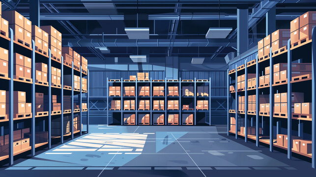 Room Filled With Shelves of Boxes