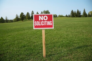 No Soliciting Sign