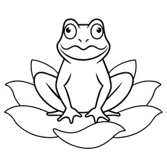 frog on white background