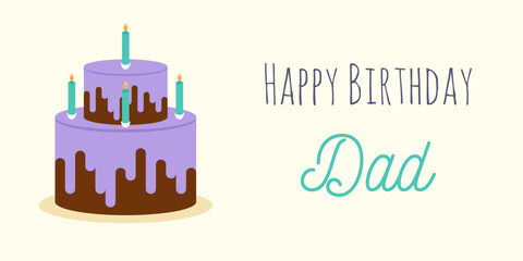 Happy Birthday dad typography card