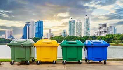 recycle bin in the park