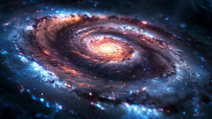 Distant Spiral Galaxy with a Black Hole Unraveling the Mysteries of the Cosmos through Stunning Astrophotography