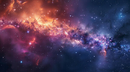 Naklejka premium Galactic Background with Sumptuous Colors Explore the Breathtaking Beauty of Nebulas in Stunning Astrophotography