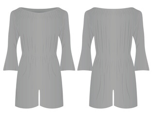 Grey  bodysuit shirt. vector illustration