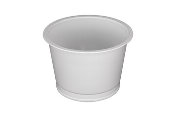White plastic PP jar isolated on a transparent  background.