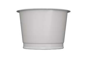 White plastic PP jar isolated on a transparent background.